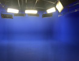 Blue cyc background production