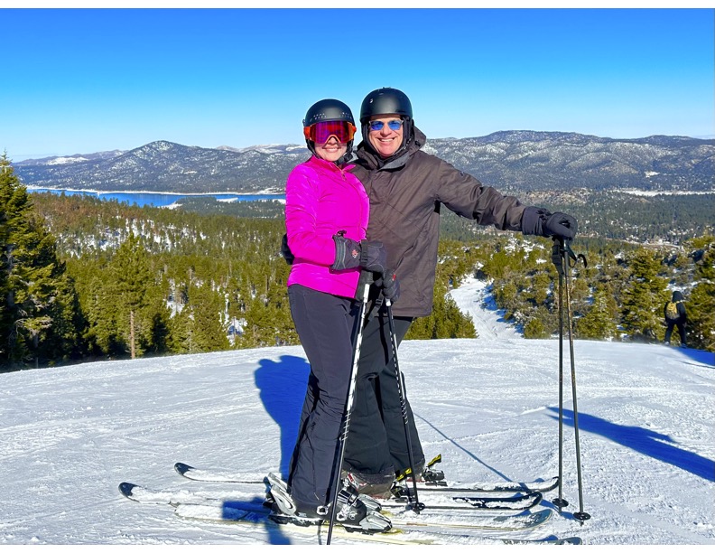 Sonia and Bob Skiing in Big Bear California