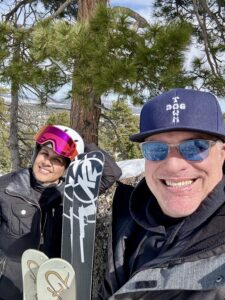 Bob Bekian With Wife Sonia on Ski Mountain