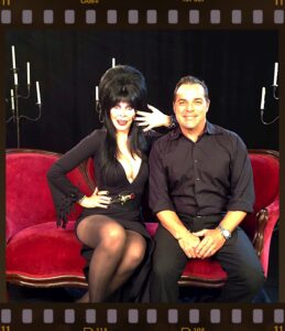 Bob Bekian with Elvira, Cassandra Peterson