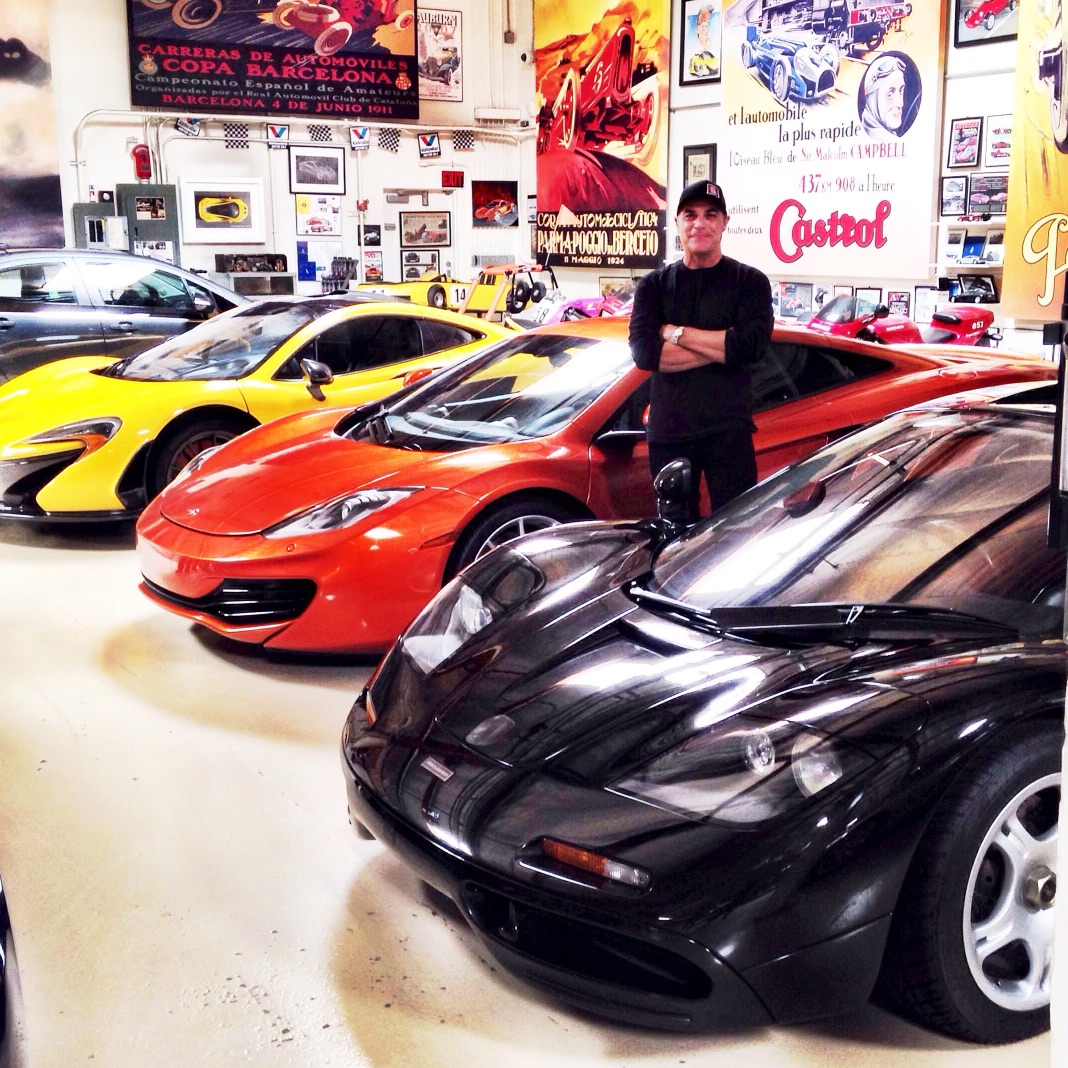 Bob Bekian with Jay Leno's Mclaren Collection